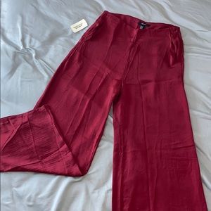 NWT Red Silk Pants from F21